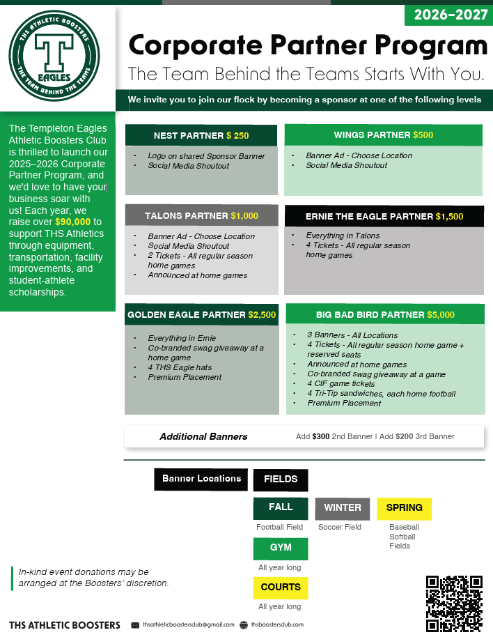 Corporate Sponsor Options